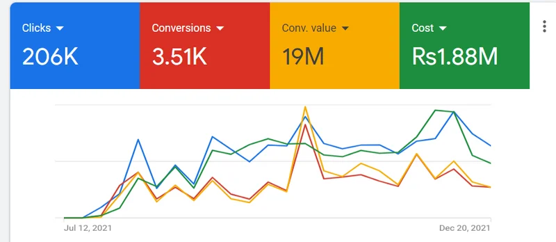 Source report for Paid media. Clear results.