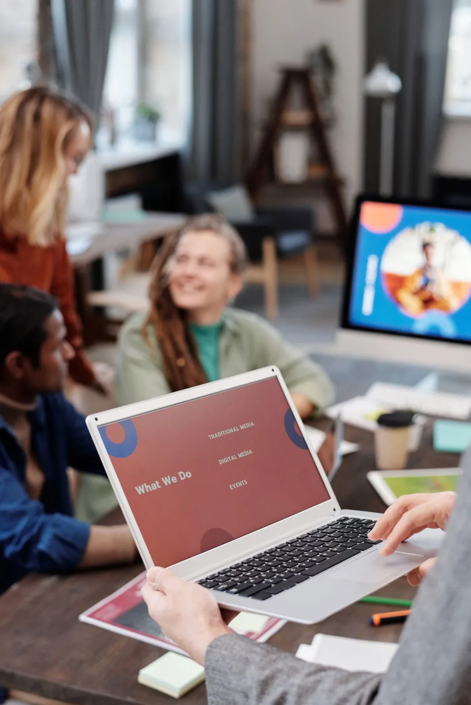 Marketing strategy and collaboration — stock photograph