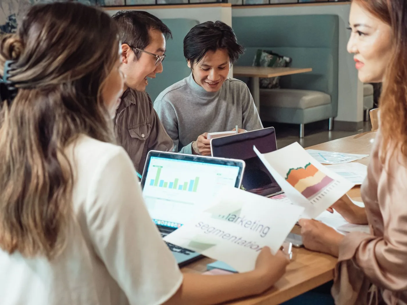 Marketing strategy and collaboration — stock photograph