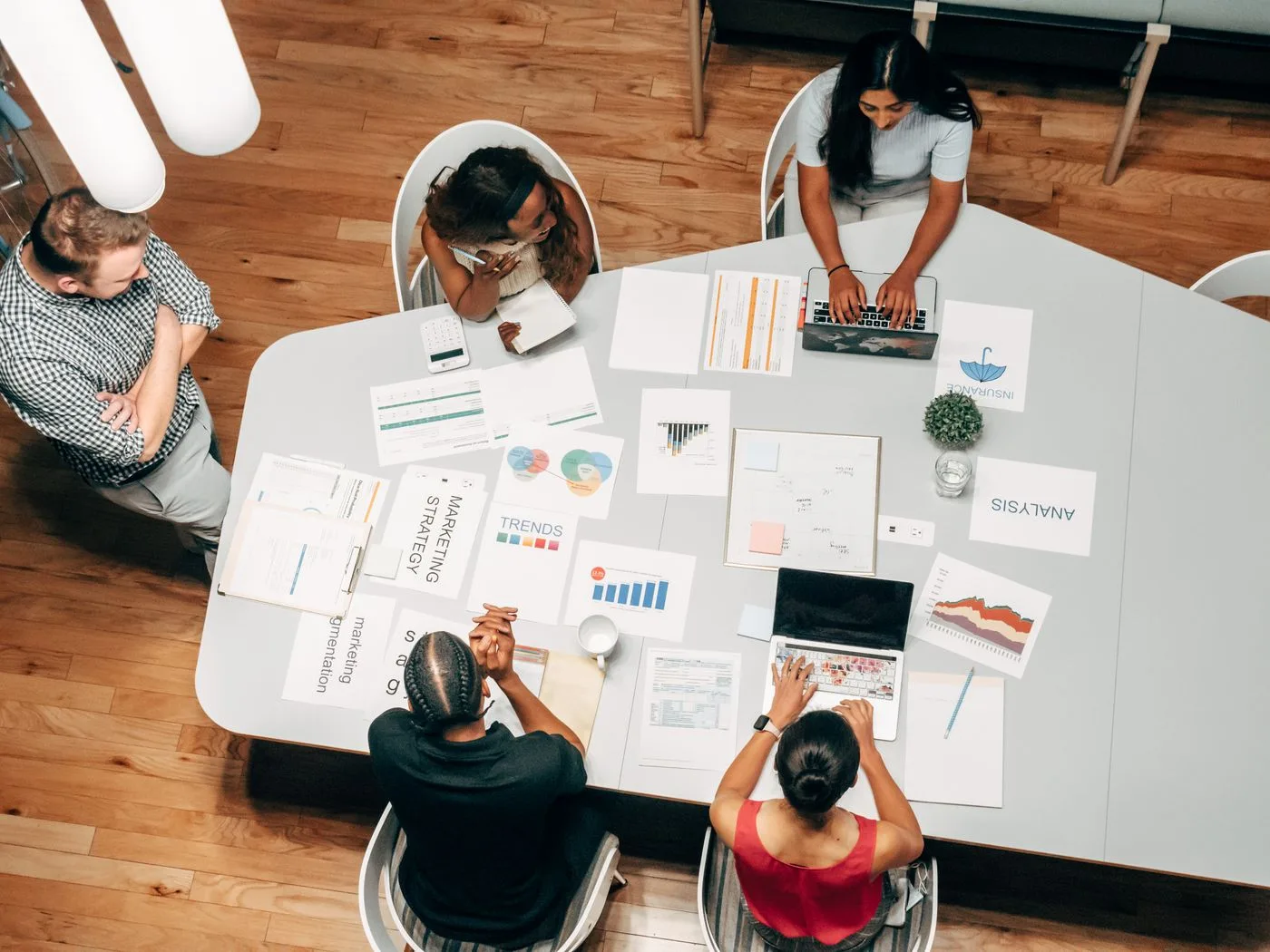 Marketing strategy and collaboration — stock photograph